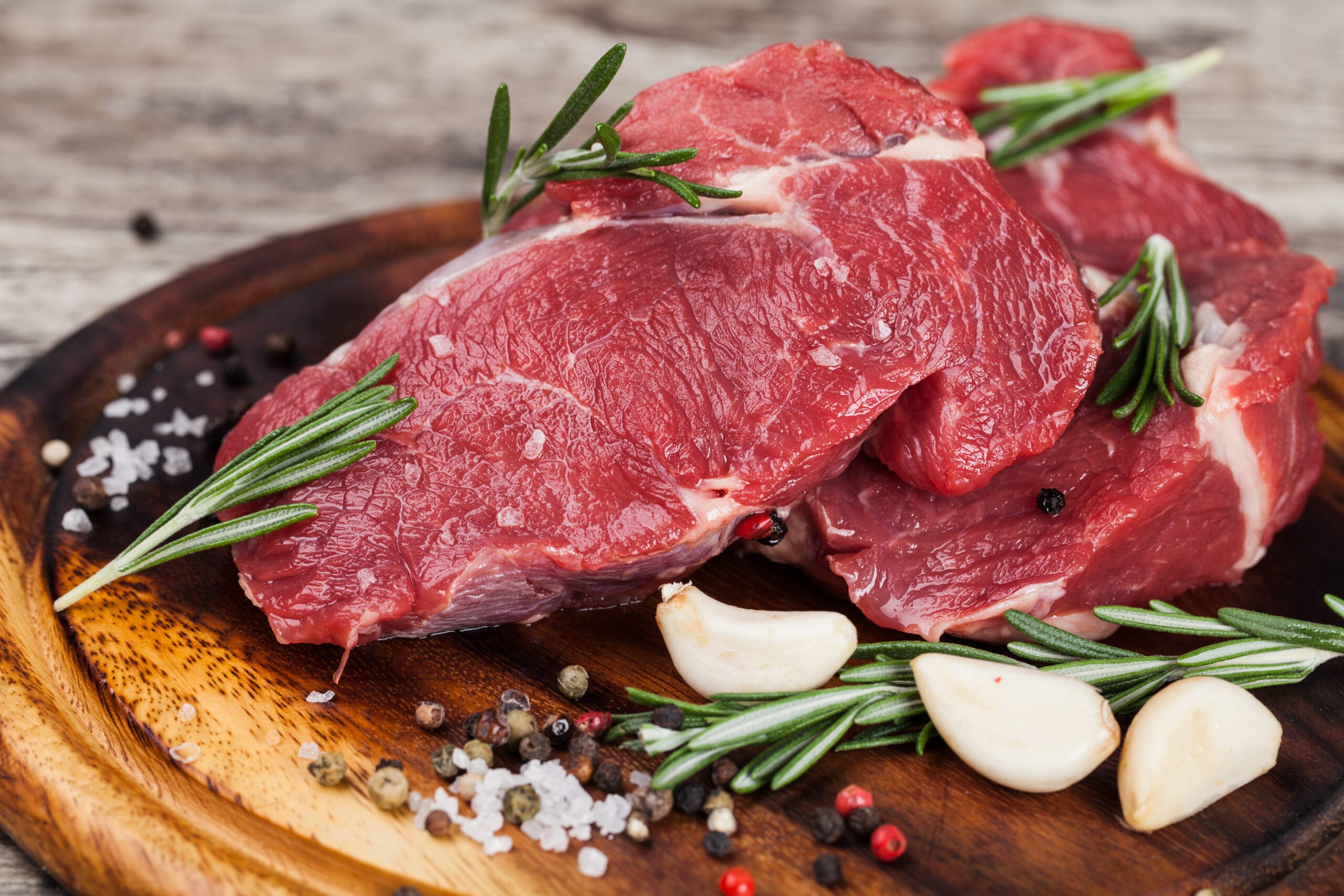 Raw beef meat